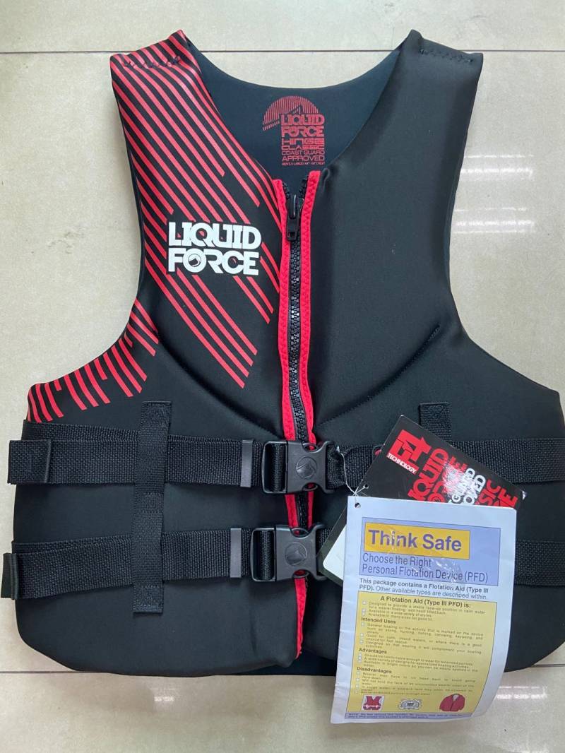 美国正品LIQUIDFORCE红黑XL救生衣