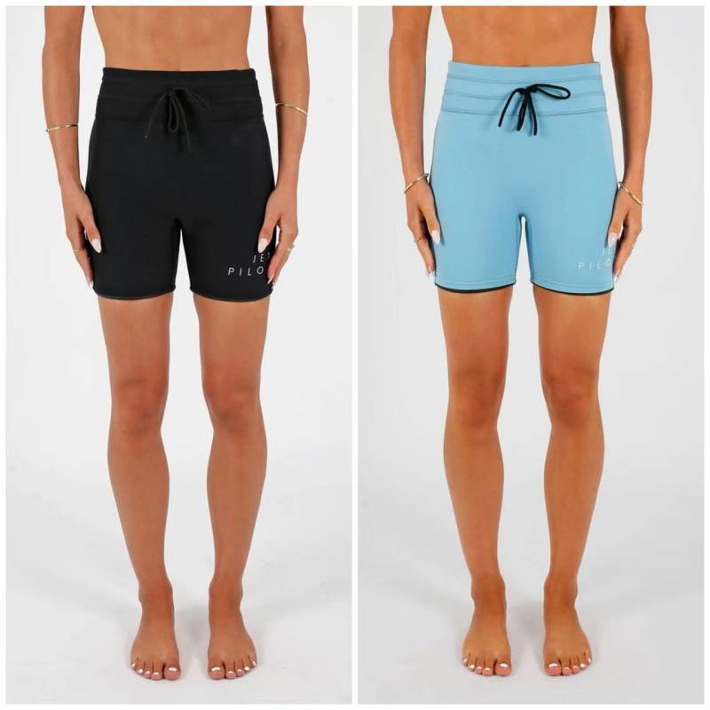 杰派乐JETPILOT女士2MM高腰短裤S25003 蓝色XS M   黑色 XL