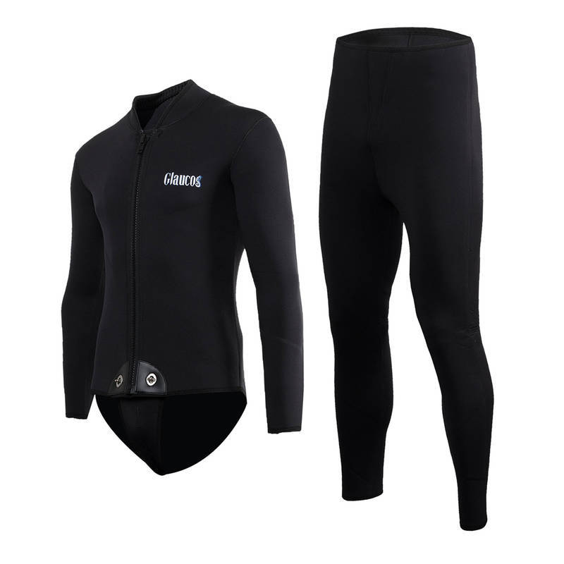 SCUBATREK香港5mm男女深潜防寒加厚分体长袖保暖潜水服渔民打鱼衫