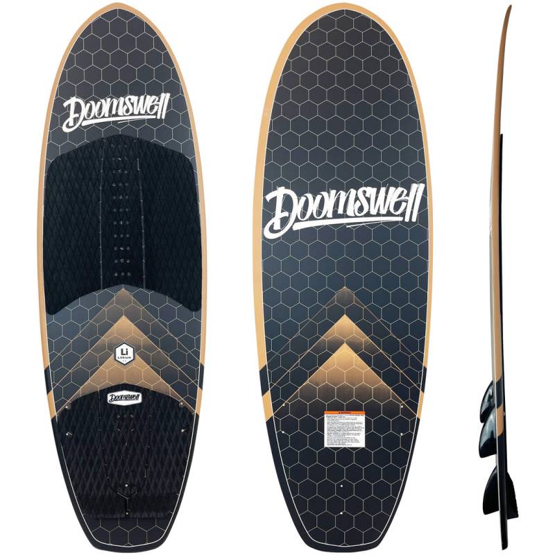 美国DOOMSWELL 62寸158CM碳纤尾波冲浪板金色