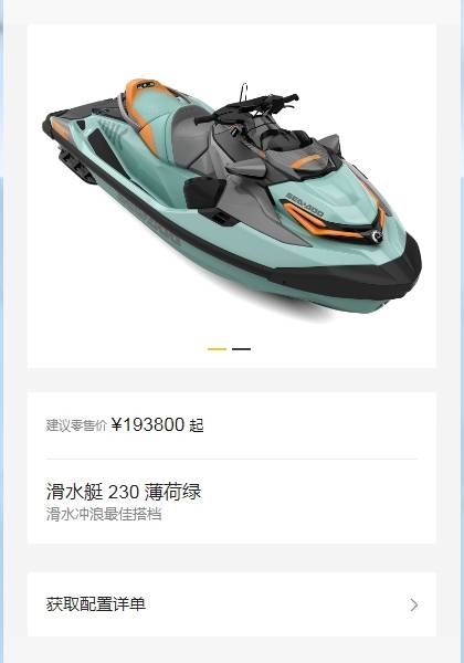 全新2025款庞巴迪 SEADOO WAKE230滑水款水上摩托艇