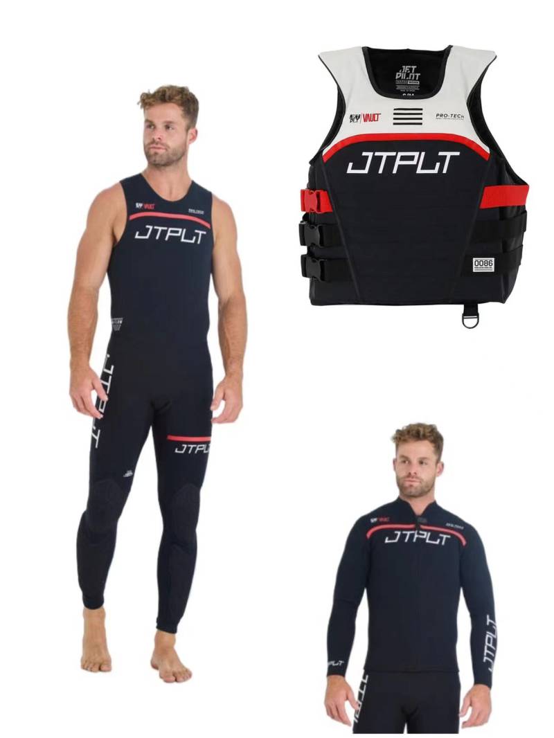 杰派乐Jetpilot 新款比赛专用赛艇服红白黑色 三件套 S M L XL XXL
