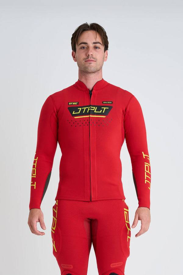 杰派乐jetpilot 比赛专用赛艇服长袖外套红色上衣 JA25156 S M L XL XXL
